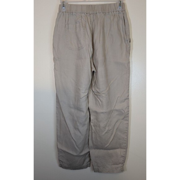 Quince Women Pant 100% European Linen Color Flax Pull On Elastic Waist Size XS - Picture 3 of 12